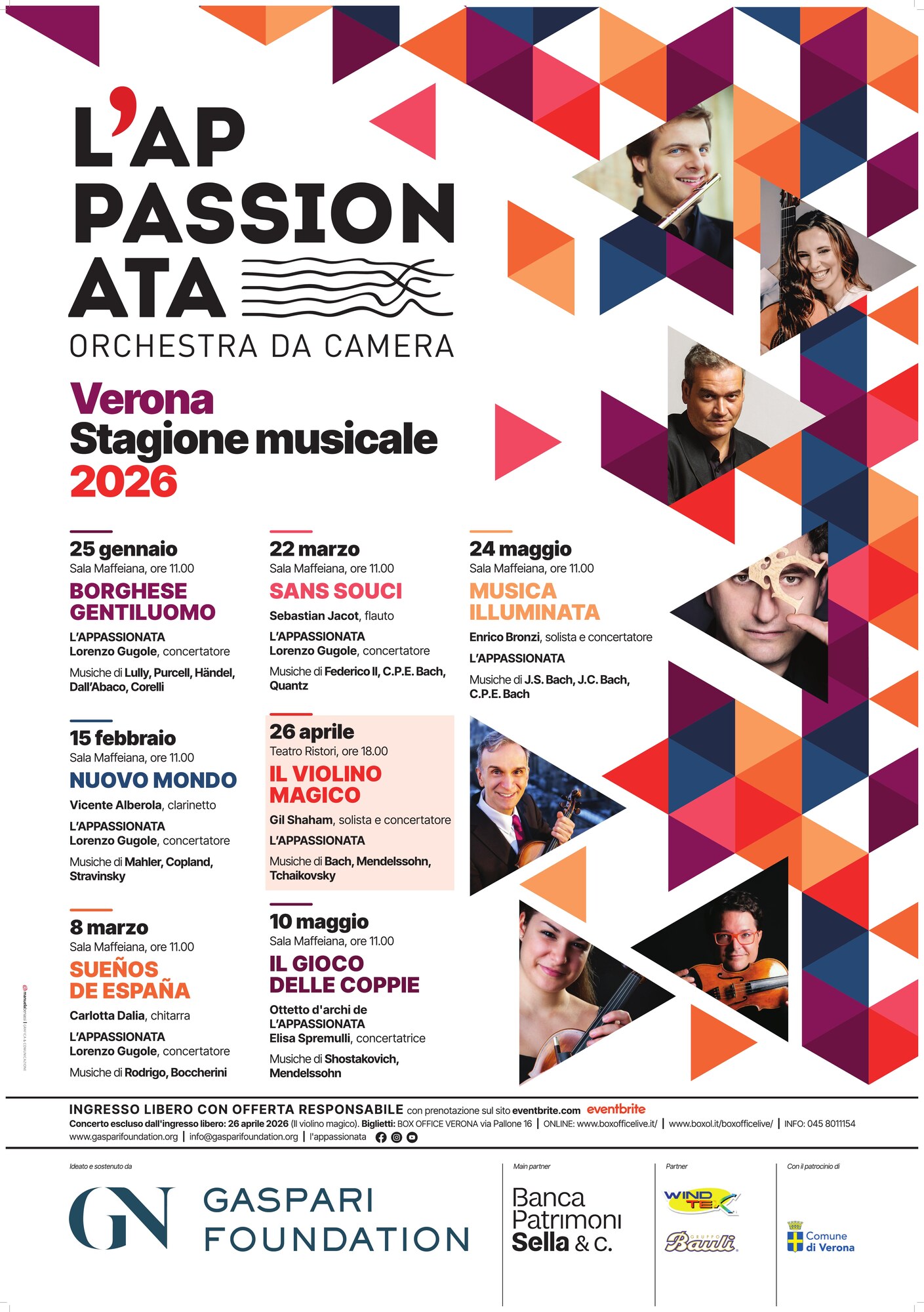 Manifesto della Stagione concertistica 2026 de L'Appassionata